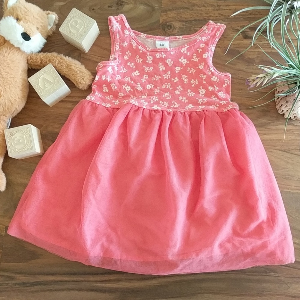 Baby Gap Coral Pink Tulle Tutu dress size …